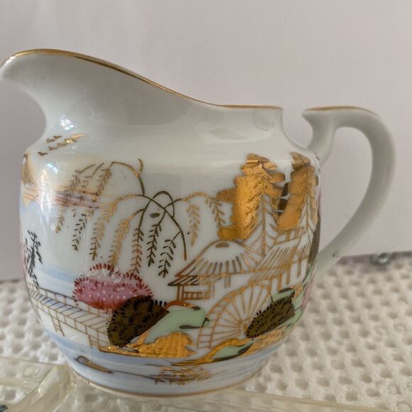 Kutani Japan China Vintage Hand Panted Small Milk Jug - Picture 1 of 9